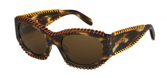 Whipstitch tortoiseshell sunglasses