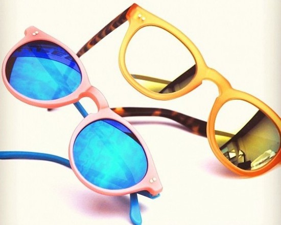 Custom gold and blue mirroring with @muratoptik for RVS by V. Eyewear models Morro and Naomi