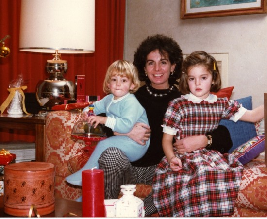Luca with his mother and sister in Cetona, Italy     