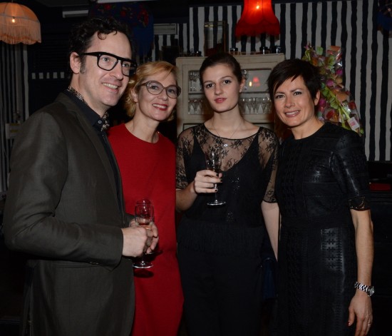 Etienne, Susanne - Eyestylist Etienne Fredriks, Susanne Klemm, Elien Weytjens, Belgium trainee at Les Créateurs d'Opta, Celia Kemedji Opta optician
