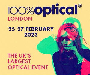 100% Optical - The UK's Largest Optical Event - 25-27 February 2023 at Excel London. Register Now.