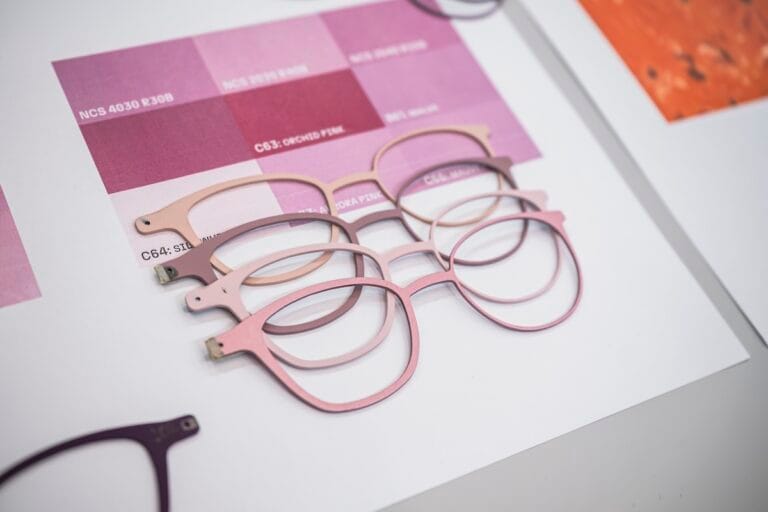 Blackfin 3 | Eyestylist a Set of Pink and Purple Eyeglass Frames Arranged on a Color Swatch Sheet. | Eyestylist 2nd September 2026